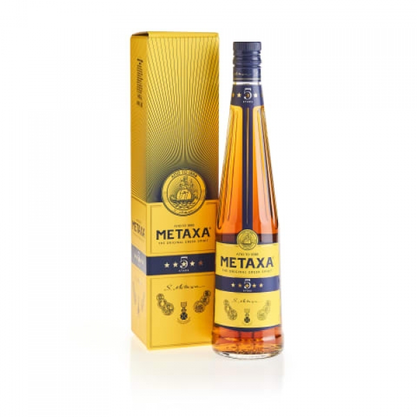 Stiprs alkoholiskais dzēriens Metaxa 5*